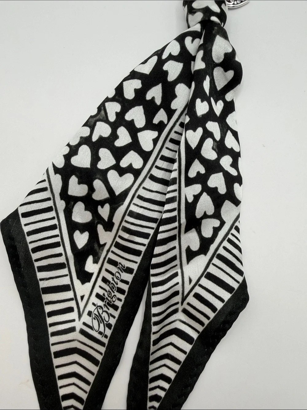 Brighton Fashionista Open Hearts Scarf Keychain or Purse Charm